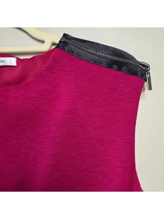 DVF Marchona Dress Womens 4 Pink Red Wool Sheath Bodycon Minimalist Cocktail - Picture 5 of 9